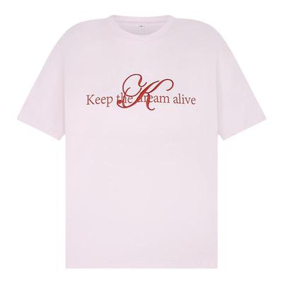 KTDA草写字母刺绣情侣T恤潮牌