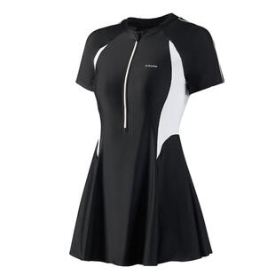 361游泳衣女士连体保守胖mm遮肚显瘦大码泡温泉成人泳装