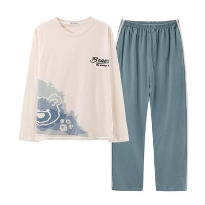 睡衣男士春秋季纯棉大码学生