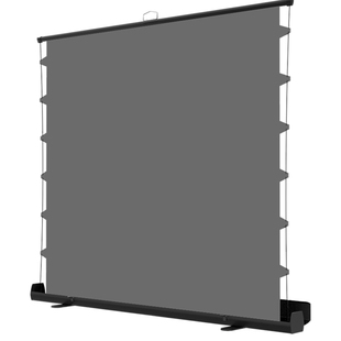 艾瑞尔拉线地拉幕布 家用办公地拉式投影幕布 户外移动便携投影仪幕布100寸120寸免打孔手动支架落地投屏幕布