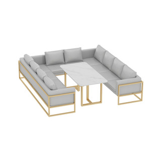 卡座沙发北欧酒吧清吧咖啡厅休闲会客茶几餐厅休息区商用皮革桌椅