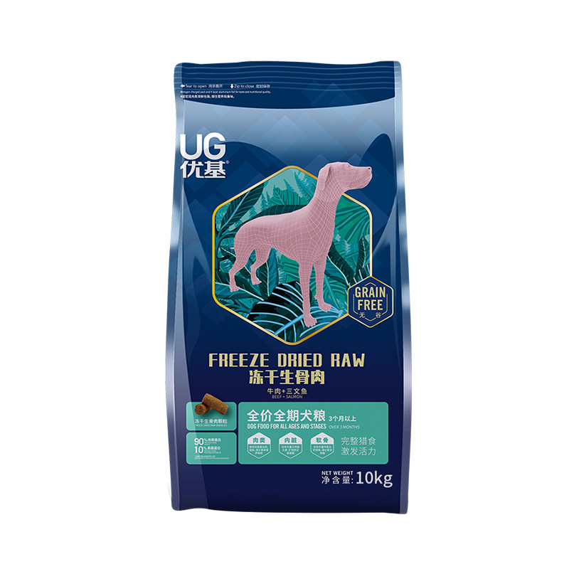 优基UG狗粮冻干生骨肉鸡肉10kg