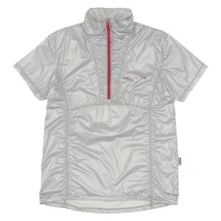 SCULPTOR 夏季半拉链褶皱撞色美式运动防泼水T恤短袖上衣女