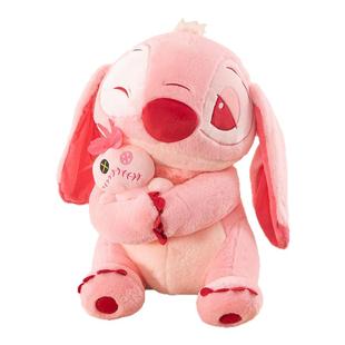 粉色史迪仔抱小金超大号玩偶公仔毛绒玩具史迪奇抱枕送女生日礼物