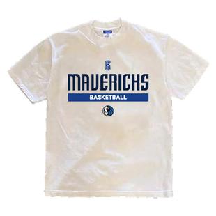 休闲运动篮球独行侠欧文球衣短袖T恤潮牌纯棉重磅小领口上衣训练