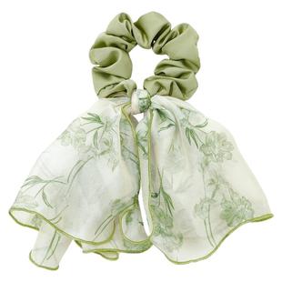 DODOGOGO复古碎花大肠发圈飘带发绳女蝴蝶结头绳扎头发韩系发饰