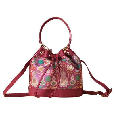 宋锦香云纱刺绣真丝国风女包旗袍