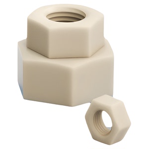 PEEK耐酸碱绝缘树脂螺丝母高强度尼龙塑料六角螺母锁紧螺丝帽大全