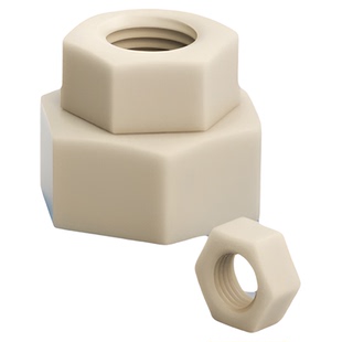 PEEK耐酸碱绝缘树脂螺丝母高强度尼龙塑料六角螺母锁紧螺丝帽大全