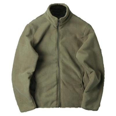 加绒加厚仿羊羔绒立领夹克外套冬