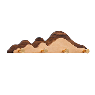 挂衣架壁挂墙上装饰挂衣钩实木入户挂衣架卧室进门免打孔衣服挂钩