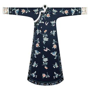 锦城花满丨一城风絮丨仿晚清古董如意襟刺绣花平裁女旗袍改良氅衣