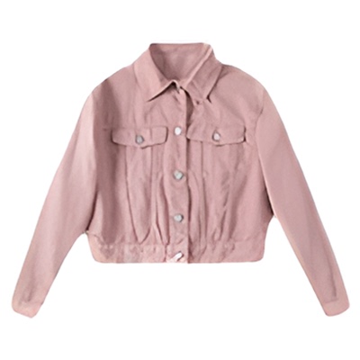 2025新款复古水洗翻领短款外套