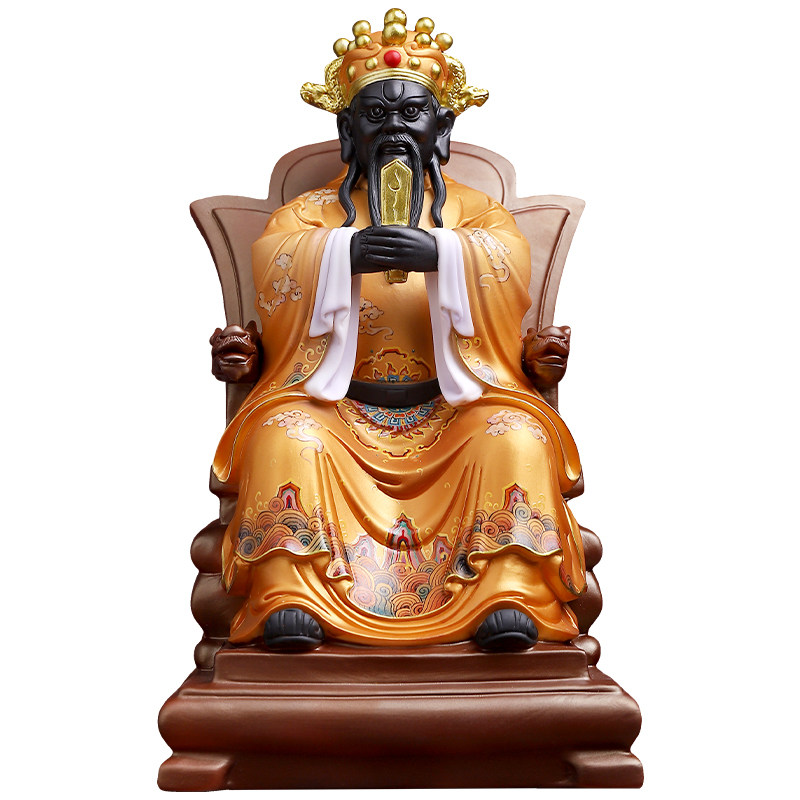 陶瓷龙五爷神像广济龙王菩萨摆件