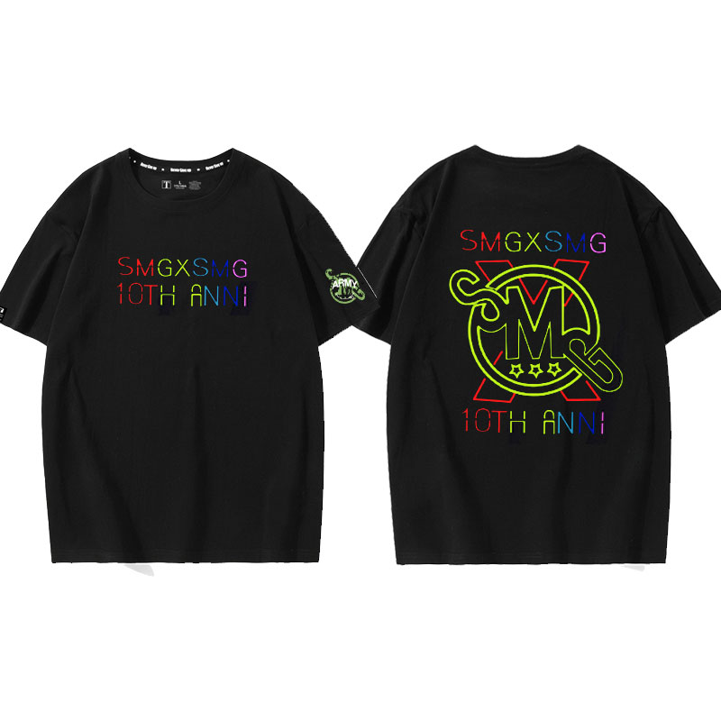 林俊杰smgT恤应援服男女同款衣服赛博朋克风纯棉短袖夏季休闲潮流