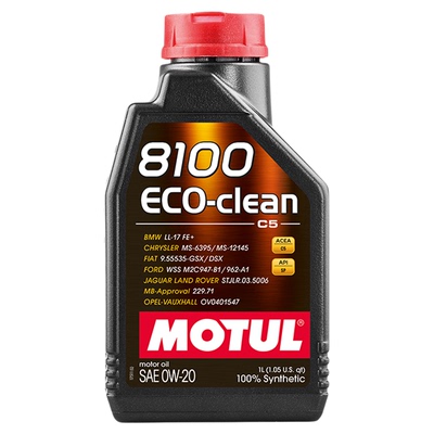 MOTUL摩特8100 ECO-clean 0W20节油系列全合成机油低灰分C5润滑油