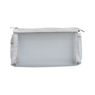 现货日本无印良品MUJI收纳包网眼尼龙方形大号化妆包洗漱包笔袋