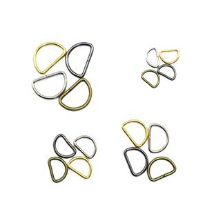 金属D字扣包包配件高档加粗加厚链条连接扣半圆形金银扣环DIY辅料