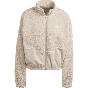 Adidas/阿迪达斯三叶草女子宽松抓绒休闲运动外套IM4315