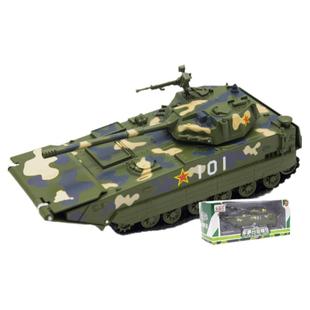 嘉业军事坦克模型玩具车合金汽车军事车模两栖突击车声光回力玩具