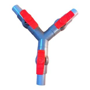 水管三通阀门加大阀芯池塘一拖二不憋管六分管道分流器可定制异径