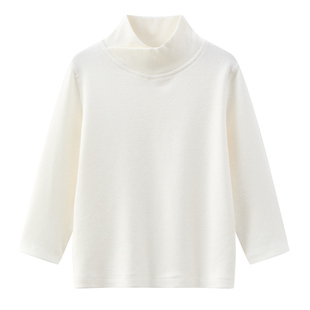 儿童长袖T恤半高领春秋冬保暖宝宝打底衫上衣纯棉加厚内衣睡衣服