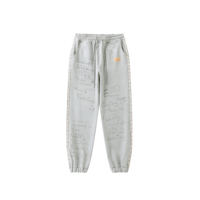 LAMLICKA麂皮绒潮流自然腰卫裤