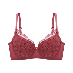 怡倩【老友聚会】大胸内衣女薄款聚拢调整型防下垂胸罩大码文胸