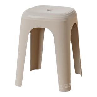 禧天龙冰河灰45cm塑料高凳家用加厚结实客厅实用加厚沙发厨房茶几