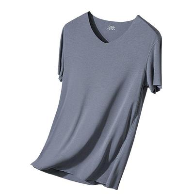 无痕莫代尔V领男士T恤