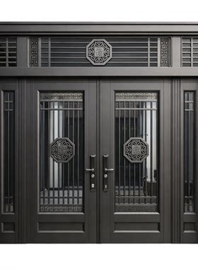 玻璃别墅大门农村自建房入户门