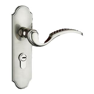 现代单舌门锁家用室内木门卧室通用型房门把手执手锌合金孔距F140