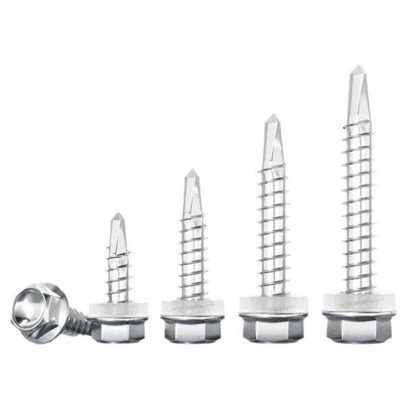 特硬 可打不锈钢板 M5.5 410不锈钢外六角自钻自攻钻尾燕尾螺丝钉