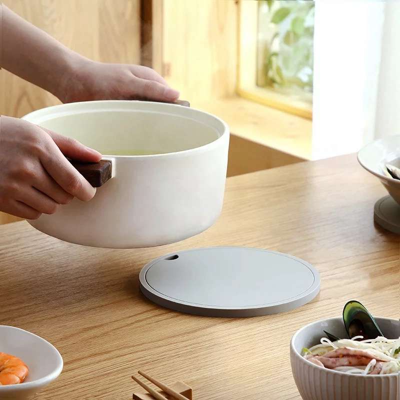 24cm餐垫隔热垫硅胶餐桌垫家用防烫锅垫碗垫子菜杯垫特大北欧盘垫