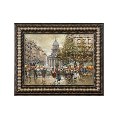 可可的画廊法式中古巴黎街景风景印象派客厅餐厅复古欧洲风装饰画