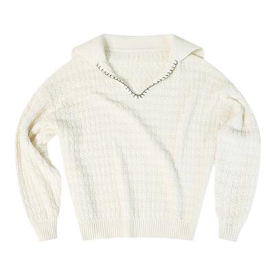 大翻领慵懒风毛衣针织套装