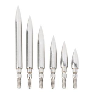 弓箭头不锈钢靶头双卡口靶头碳箭铝箭不锈钢配重型内插配重箭头