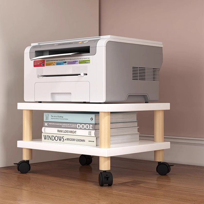 打印机置物架落地架子放置柜收纳小桌子托盘架可移动支架桌下柜子