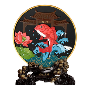 工艺品鲤鱼跃龙门升职礼品学生高考中考升学宴装饰品摆设开业摆件