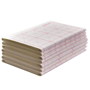 米字格宣纸书法专用纸作品纸带格子毛笔练习纸练字纸学生初学者毛边纸半生半熟加厚生宣米格7.5cm100张字体