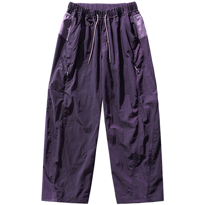 加绒款城市户外休闲拼接轻量化伞兵裤小弯刀男女工装裤情侣冲锋裤