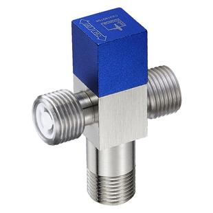 潜水艇三角阀全铜冷热水一进二出三通分水阀开关分水器马桶八字阀