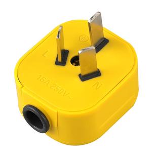 防摔不烂插头纯铜加厚二三脚不带线2极10A插头工地自接线旋转插削