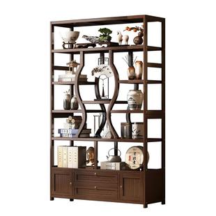 中式博古架茶叶展示柜茶架子茶柜置物柜紫砂壶摆放架摆件架多宝阁