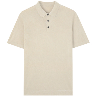 Mind Bridge2025夏翻领针织短袖男士美式休闲Polo衫纯色简约T恤