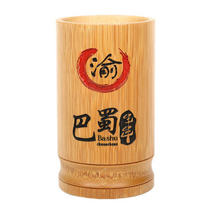 竹签筒筷子筒竹筷子桶餐厅商用定制logo串串香竹筒筷笼筷子篓筷篓