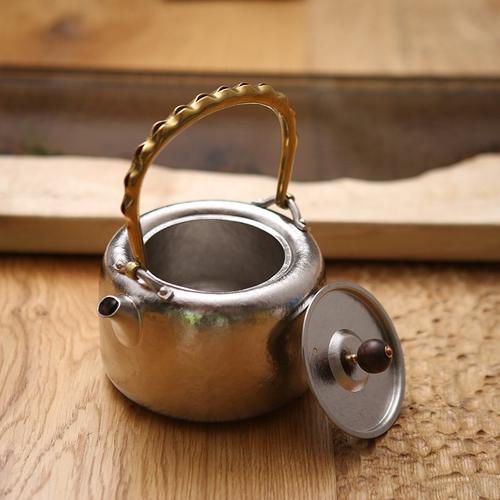 纯钛烧水壶便携式户外茶壶家用功夫茶泡茶壶可直接加热高档礼品