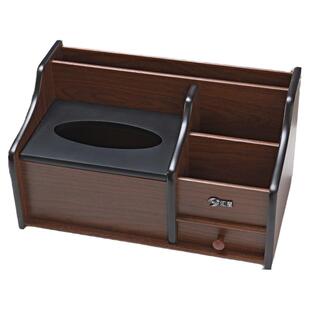 木质笔筒办公室桌面摆件简约收纳盒高档多功能创意学生木制纸巾盒