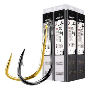BKK鱼钩套装绑好子线双钩成品金袖钩伊势尼金海夕伊豆有无倒刺钩