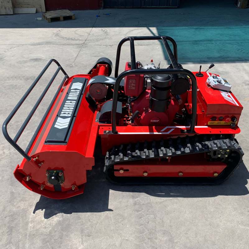 源头工厂遥控大功率燃油割草机  履带碎草机远程操作农场剪草机